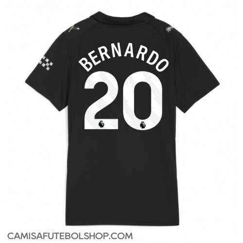 Camisa de time de futebol Manchester City Bernardo Silva #20 Replicas 2º Equipamento Feminina 2025-26 Manga Curta Camisa de time de futebol Manchester City Bernardo Silva #20 Replicas 2º Equipamento Feminina 2025-26 Manga Curta